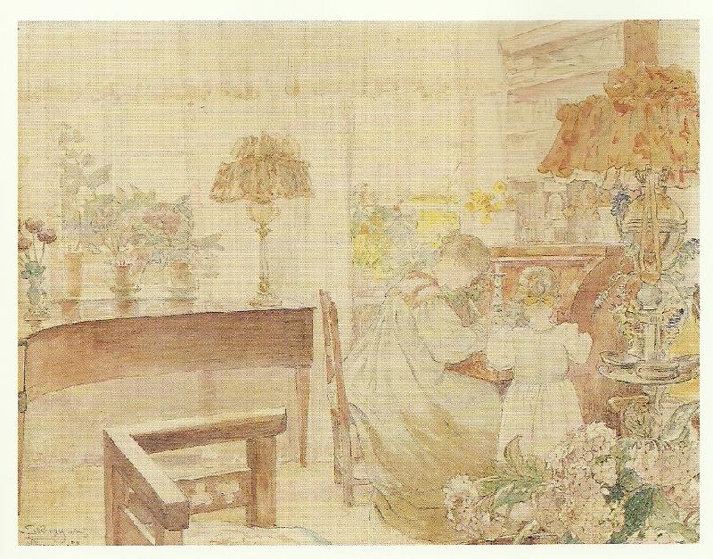 Peter Severin Kroyer marie og vibeke kroyer ved chatollet i hjemmet ved skagen plantage oil painting image